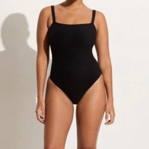 Marilena One Piece Black Towelling